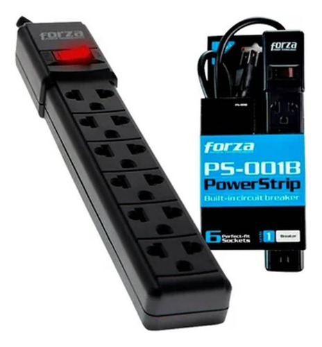  Forza Regleta Ps-001b Ca 120-220 V 6 Salidas 