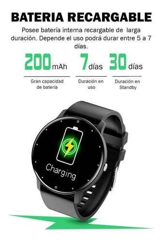 Imagen 4 de 10 de Reloj Smartwatch Tactil Bluetooth Calorias Pasos Sueño