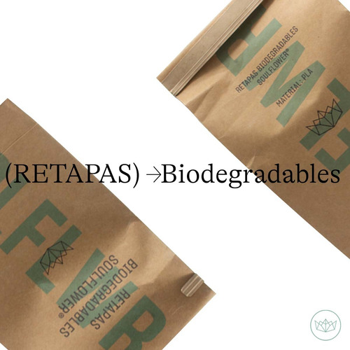Retapas Biodegradables Para Tinta Soulflower 500 Pzas 17 Mm