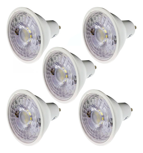 Set X5 Lamparas Dicroica Led 7w Gu10 Dime. Macroled 2700k