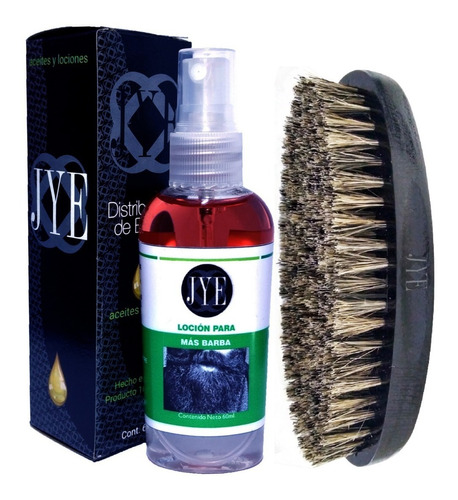 Kit Mas Barba 1 Locion  Jye Y 1 Cepillo Jye Negro Militar 