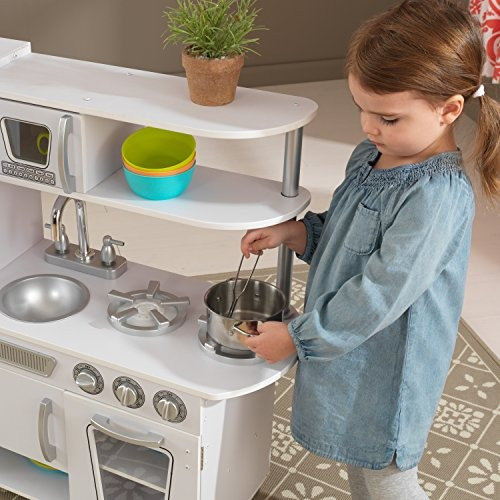 Cocina Kidkraft Para Niñas Blanca Juguete Vintage Cocinita Color Blanco