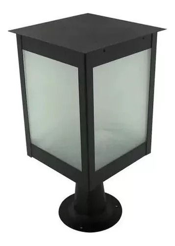 Farol Jardin De Poste Antoxido Led + Base Para Pilar 2004