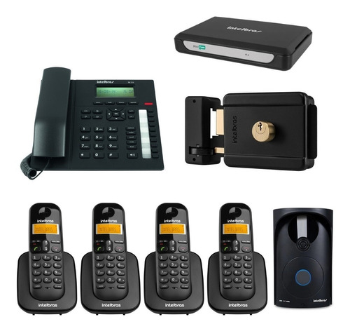 Kit Pabx Central Telefonica Minicom Plus Intelbras 5 Ramais