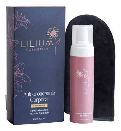 Mousse Autobronceante 200ml + Guante Lilium Cosmetics