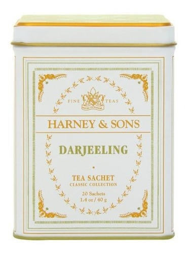 Harney & Sons Tea Negro, Darjeeling, 20 Sobres.