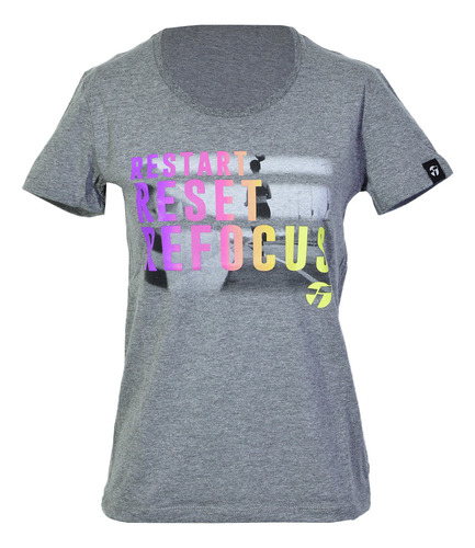 Remera Topper Gtw Restart Mujer Gris