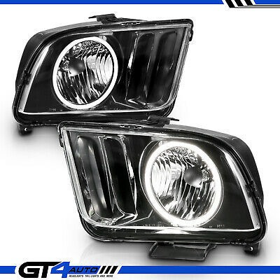 For 2005-2009 Ford Mustang V6 V8 Ultra Led Black Headlig Gt4