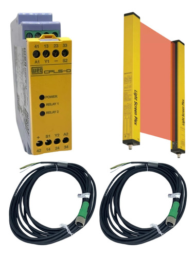 Kit 1x Relé Cplsd301 + 1x Cortina Lsp20-400 + 2x Cabo M12-5v