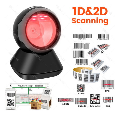1x Leitor De Código De Barras 2d Omnidire Qr Code Desktop
