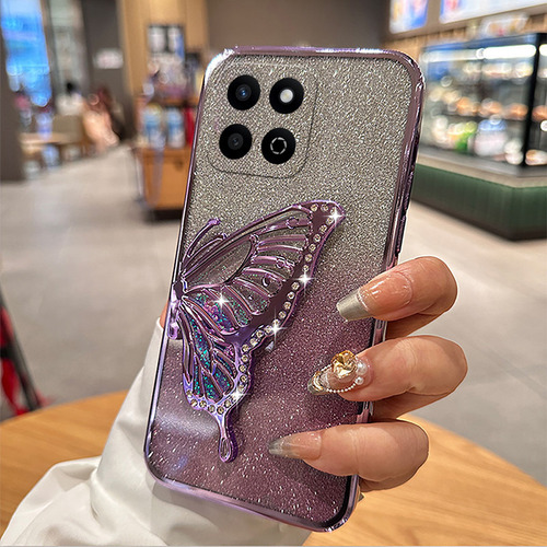 Funda Para Honor 200 Smart X6b X7c Mariposa Rose Flash