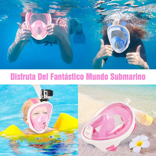 Full Face Snorkel Mask With Camera Support And Anti-fog