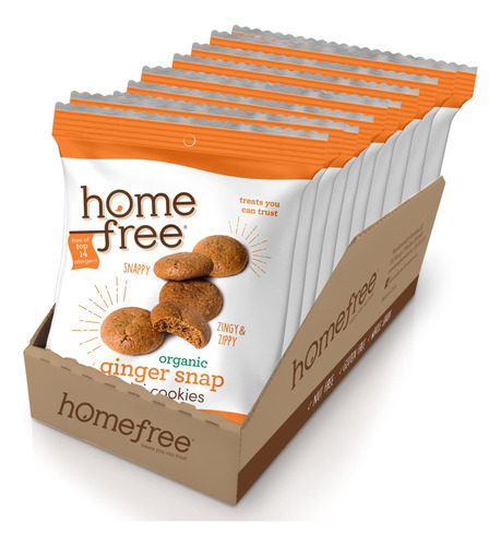 Homefree Mini Galletas De Jengibre A Presion, Organicas, Sin