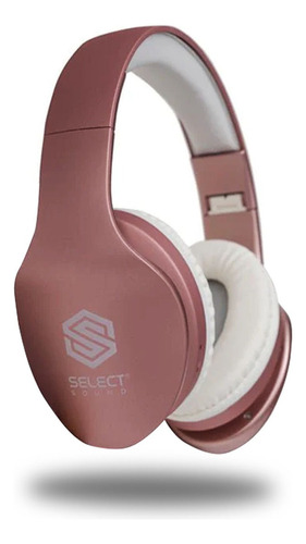 Audífonos Bluetooth Select Sound Tipo Dj Radio Fm Bth025 Color Rosa