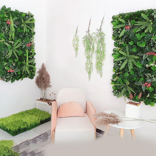 Panel De Pared De Hierba Decoración De Fondo Planta 40x60cm
