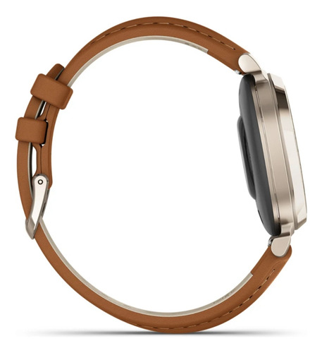 Reloj Garmin Lily 2 Classic Cream Gold Correa Cuero Color De La Correa Cuero Canela Diseño De La Correa Piel