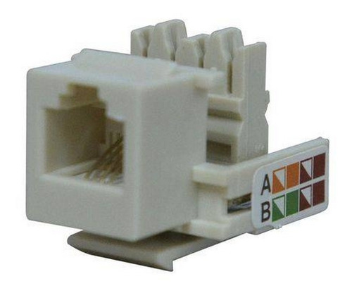 Caixa 50 Pçs Keystone Jack Rj11 Cat3 Br Cód 38