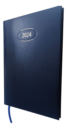 Agenda  2024 De Escritoria / Azul Marino / Pasta Dura 