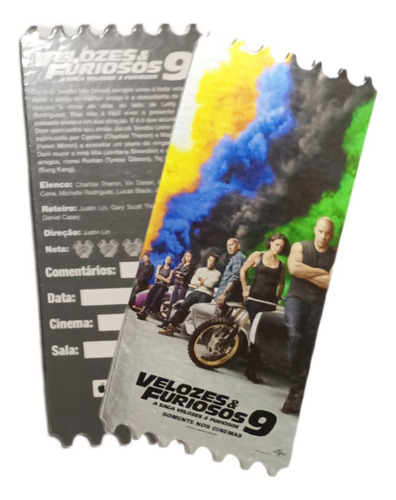 Kit Balde Card Velozes E Furiosos Cinemark Fast Furious Geek