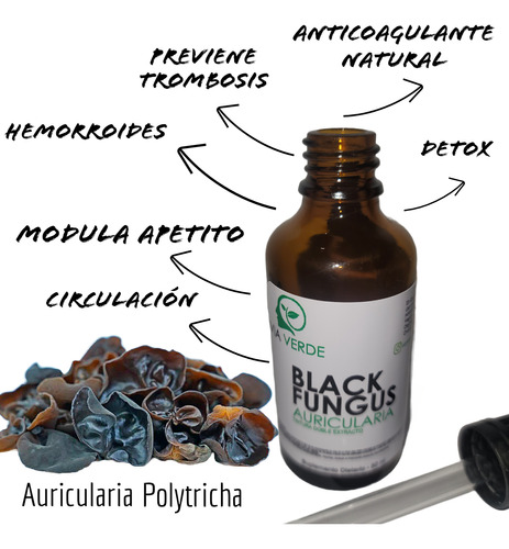 Black Fungus- Contol Apetito, Trombosis, Hemorroides, Detox 