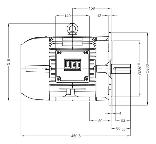 Motor Weg 10cv Trifásico 220/380v 2 Polos Alta Rotação B35d