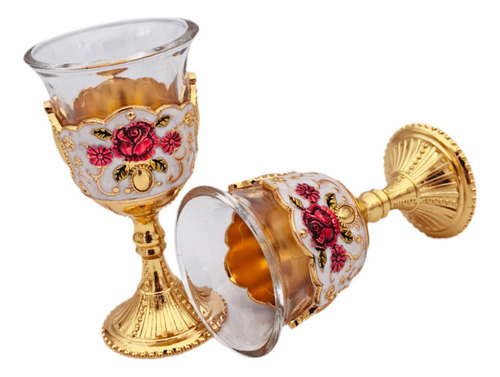 2 Piezas Vintage Mini Taza De Comunión Portátil Para Bar