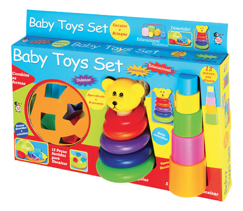 Aprendendo Brincando Baby Toys 23 Peças Didático Infantil