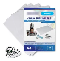 Comprar Vinilo Blanco Sublimable Autoadhesivo A4 Pack X10 Unidades