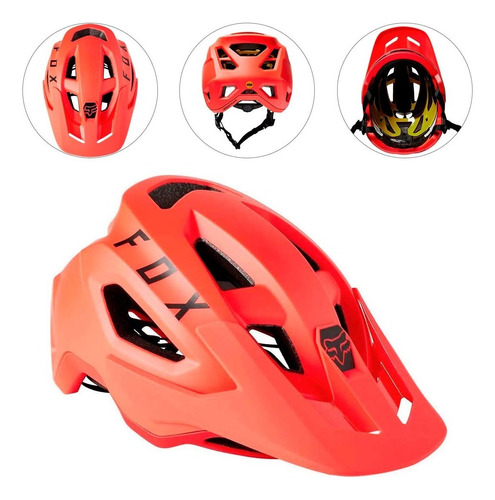 Capacete Fox Speedframe Laranja Com Mips Ciclismo 21 Tamanho G