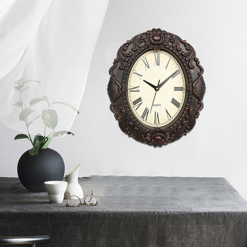 Reloj De Pared De Mármol Reloj De Pared De Moda Cobre Negro