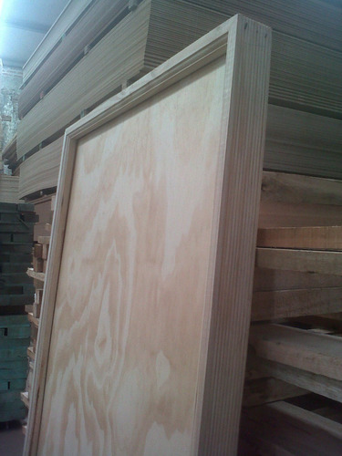 Imagen 6 de 8 de Puerta Placa Pino 60cmx2,00mts Marco Madera 7cm Maderwil