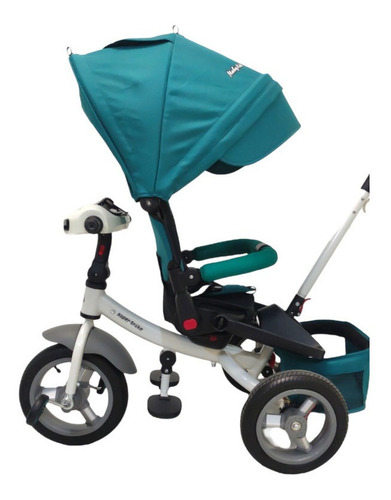 Triciclo Para Niños De Lujo Giratorio Llantas Aire Luz Color Verde