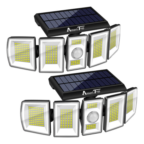 Luces Solares Exteriores 300 Led 7000k Sensor De Movimi...