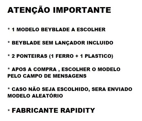 Beyblade Ferro Original Barato Rapidity 2 Pontas S Lançador