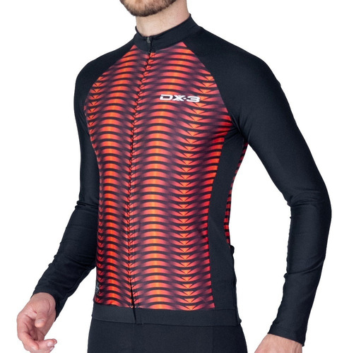 Imagem 1 de 4 de Camisa Dx-3 Ciclismo Masculina Fast Manga Longa