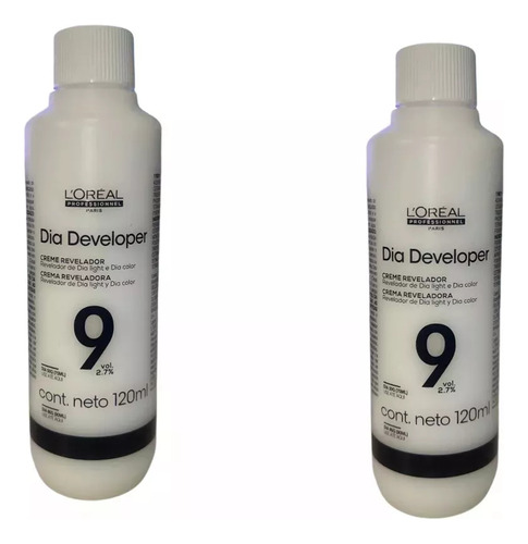 Kit 2 Unid Loreal Dia Developer Revelador 120ml - 9 Volumes