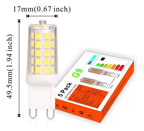 Bombulento Led De Baoming G9 Whitet Neutro 4w, 40w T4 G9 De