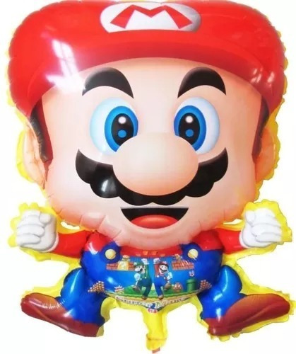 Globo Metal Figura Mario Bross 60 Cm, Decoración Infantil