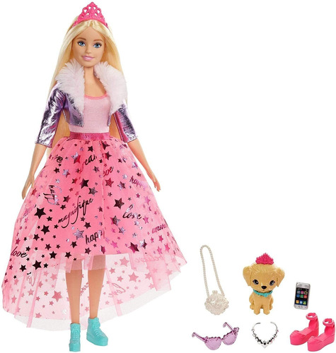 Barbie Princesa Delux Con Mascota Y Accesorios Original 