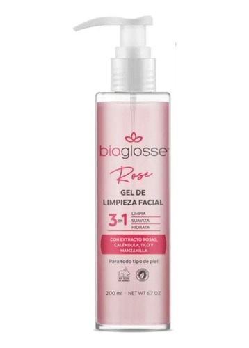 Bioglosse Clean Soft Rose Gel De Limpieza Facial 200ml