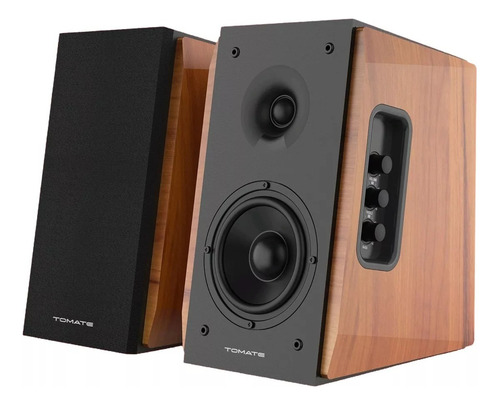 Par Monitores De Áudio Tomate 110w Home Studio 2.0 Mts-2046 Cor Preto 127/220v