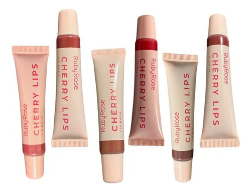 Gloss Lip Balm Cherry Lips Ruby Rose - Linha Rosa Cl10