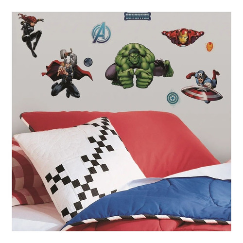 Adesivo De Parede Vingadores Rmk2242scs Marvel Reutilizável