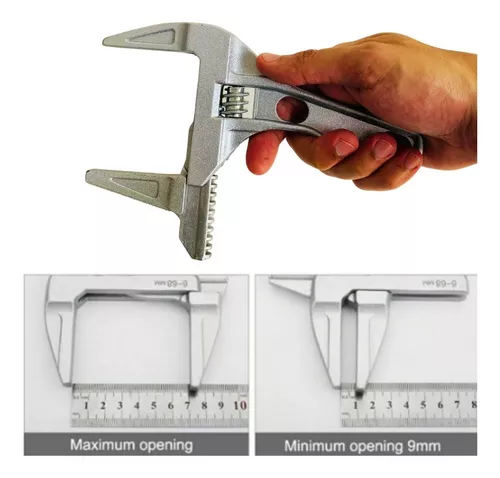 Chave inglesa ajustável, 16-68mm grande abertura larga abertura ampla chave  de liga de alumínio com alça curta ultra-fina
