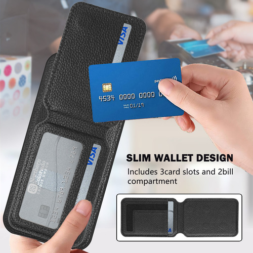 Funda Tipo Cartera De La Serie Xiaomi Con Tarjetero, Piel Sintética Con Función Atril, Ranuras Para Tarjetas