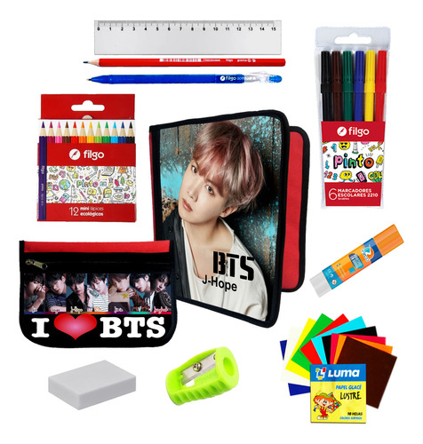 Oferton Carpeta + Cartu + Utiles Bts J- Hope K-pop #350