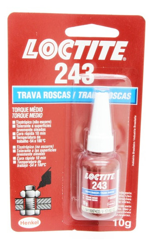 Cola Trava Rosca Média Resistência Loctite 243 10g 1505586