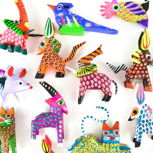 Magia Mexica | Paquete 50 Mini Alebrijes De Oaxaca