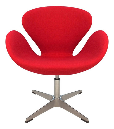 Sillón Un Cuerpo Swan - Desillas Color Tapizado Rojo