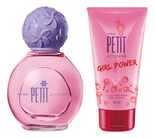 Kit Deo Colônia Petit Attitude E Loção Corporal Petit Attitude Girl Power
